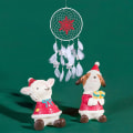 Miniatyrbillede 3 af 5: Jule-Snefnug Drømmfangere Håndlavet Fjer Væghængende Drømmfangere Ornament Bil Soveværelse Hjem Dekoration