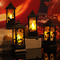 Miniatyrbillede 4 af 5: 4 stk Halloween Dekorationer Indendørs, Lyslanterne med LED Lys, Halloween Lanterne LED Mønster Natlys Simuleret