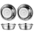 Stainless Steel Mixing Bowls - Set of 4 - Stainless Steel - Unbreakable and Stackable - Kitchen and Camping -