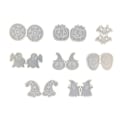 Miniatyrbillede 4 af 5: 8 stk./sæt Halloween Øreringe Epoxy Harpiksform Ørering Vedhæng Silikonform Diy Håndværk Smykker Halskædes Støbningsværktøj Blå