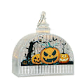 Miniatyrbilde 1 av 5: 4 stk Halloween-dekor, flammefrie lyslykter, hengende spøkelseslykter, batteridrevne LED-lykter