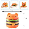 Miniatyrbild 2 av 5: 4.5\" Squishies Jumbo Långsamt Stigande Squishie Katt Hamburgare Bröd Leksak - de är söta och mjuka med doft