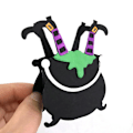 Miniatyrbillede 5 af 5: Halloween Hexe Fødder 3D Æske Metal Skære Stencil Dør DIY Scrapbog Album Papir Kort Stencil Dør Prægning Håndværk Dekoration