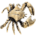 Miniatyrbillede 2 af 2: Retro Stil Krebs Ornament Bordguld Krebs Pynt Hjem Messing Håndværk Golden5x3.2x1.2cm Golden 5x3.2x1.2cm