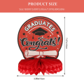 Miniatyrbillede 2 af 5: 9 stk. Røde Pompoms Klasse 2022 Pom Pom Graduation Dekorationer Graduation Bord Midtpunkt Graduation Red M