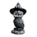 Miniatyrbillede 1 af 5: Halloween Ugle Statue Dyrestatue Magisk Ugle Harpiks Håndværk Ornament Have Dekoration