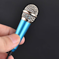 Miniatyrbillede 2 af 2: Mini Karaoke Kondensatormikrofon Til Telefon Computer Mini MikrofonBlå