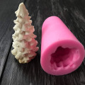 Miniatyrbillede 3 af 5: Lysdekoration Juletræ Form Værktøjer 3d Juletræ Form Silikon Fudge Form 3d Duftlys Form Diy Silikon Form Til Juletræ