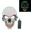 Pikkukuva 1 / 4: Halloween LED-naamio Pelottava Kallo Värikäs Valoisa Naamio Cosplay El Wire Puvunaamio Lomapuhelun Lahjat Miehille Naisille