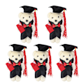 Pikkukuva 1 / 5: 5 kpl Seisova Graduointikarhu Ihastuttavassa Graduointikarhukokoelmassa (hattu mukana) Sekalaiset Värit 12X3cm Assorted Color 12X3cm