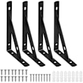 Miniatyrbillede 1 af 5: 4 stk. Væghyllesupport, 150cm Trekant Hyllesupport, Flydende Hardware Support, Fastgørelsesbeslag, Retvinklede Beslag, Flydende Hardware Beslag