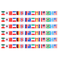 Miniatyrbillede 1 af 5: 6 stk. Verdensflag Bunting Polyester Flagger International Bunting Banner Pynt 500X21CM