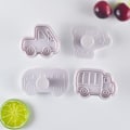 Miniatyrbillede 3 af 5: 4 stk Cykel Bil Mønster Plast Form Form
