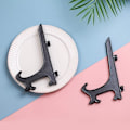 Miniatyrbillede 5 af 5: 3 Tommer + 6 Tommer + 8 Tommer Sort 6 stk/sæt Plastik Staffeli Plade Visningsstativer Billedramme Stativ Holder - Håndværk Visningsstativ