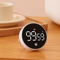 Magnetic Kitchen Timer: Electronic Timer for Cooking, Sports & Study, Silent Time Manager White White