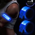 LED-upplyst armband - KCVV - 2-pack - USB-uppladdningsbart - Blått - Nattssäkerhet