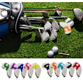 Miniatyrbilde 5 av 5: 10 stk Golfhuvar - Hvite, Golfkøllehuvar med Store Fargerike Nummer, Jern Golfkøllehuvar, Wedge He E