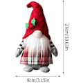 Miniatyrbillede 3 af 5: Julenisse Faceless Plush Dukke Julemand Elf Dværg Rød, Hvid 2stk