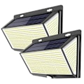 Miniatyrbilde 1 av 5: Solcellelys Utendørs, 2-pakning 288 LED Solcellelys, 3 Moduser Utendørs Solcellelampe IP65 Vanntett Solcelle-LED-lys Utendørs Lys