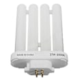 Miniatyrbillede 3 af 5: Fml 27ex-n 27w 4-benet Quad Tube Energibesparende Kompakt Lysstofrør 6500k 4 Rækker Pære