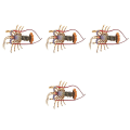 Miniatyrbilde 2 av 3: 4 stk Simulerings Hummer Pynt Plast Hummer Formet Pynt Barn Hummer Modell Leke 4stk 22.5X21CM