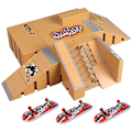 Miniatyrbillede 1 af 5: Tech Finger Skateboard Sæt Finger Cykel Bmx Mini Tohjulet Scooterbræt Skate Fingre Sports Træningsrekvisitter Rampe Skate Park Legetøj Pop [DB] C-A 40 x 30 x 12 cm