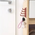 Miniatyrbilde 5 av 5: 3 Stykker Selvklebende Sømløse Adhesive Hook Roterbar Sterk Stick Hook red