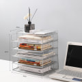 Miniatyrbillede 3 af 5: Brevbakker 2 stk./Stable Metal Mesh Skrivebordsbeholder/Multifunktionel Organizer/Filmappe til Kontor