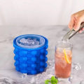 Miniatyrbilde 1 av 5: Isbittskuffe, Magisk Isbittsmaker Silikon Isbittsbøtte Isbittsform med Isgenie-lokk Spar plass for en aperitiff