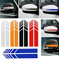 Miniatyrbillede 3 af 5: 2 stk røde Bakspejl Stickers Bilstylning Kæledyrs Bilsticker Bakspejl Side Decal Stripe Biltilbehør Bilstickers