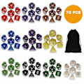 Pikkukuva 1 / 5: 70 kpl Polyedriset Nopat Setti Dungeons & Dragons Dnd Mtg Rpg D4-d20 Peleihin