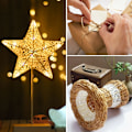 Miniatyrbild 4 av 5: Papperssnöre av kohudsfärgad papper, hantverkssnöre, presentpapper 200 meter för DIY-dekoration, presentförpackning (2 mm tjockt)