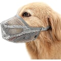 Miniatyrbillede 1 af 5: Grå M Hundemundkurv med Justerbare Remme, Bløde Netbeklædte Mundkurve til Små, Mellemstore og Store Hunde