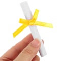 Miniatyrbilde 5 av 5: 25 stk Mini Graduationssertifikatmodeller Ikke-vevd Sertifikatrull Mikrolandskap Bjørn Dukke Deko