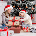 Miniatyrbilde 3 av 5: Juleferie-klistremerker, 1000 stykker juleetikett-klistremerker, runde juleklistremerker, gaveklistremerker til jul, perfekte klistremerker til julegaver
