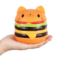 Miniatyrbild 1 av 5: 4.5\" Squishies Jumbo Långsamt Stigande Squishie Katt Hamburgare Bröd Leksak - de är söta och mjuka med doft
