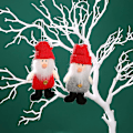Miniatyrbild 3 av 5: 4-pack Julgranspynt Hängande Dekorationer Tomte Snögubbe Docka Jultomte Pojkar Flickor Semesterpynt
