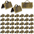 Miniatyrbillede 1 af 5: 200 stk. antikke bronzefarvede endeklemmer, 20 mm til DIY armbåndsfremstilling bogmærke klemme snorende klemmer
