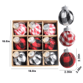 Miniatyrbilde 3 av 5: 9 stk 6 cm/2,36 tommer knusefrie julekulepynt i plast, julekulepynt til juletreet, bryllup og hjemmedekor
