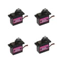 4st MG90s Micro Metallväxel 9g Servo för RC Flygplan Helikopter Bil 360