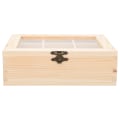 Miniatyrbillede 1 af 2: Te Pose Holder Sektion Te Pose Æske Madopbevaringsorganisator Beholder Æske Træholder Etui Træfarve 19x15cm