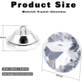 Miniatyrbilde 1 av 3: 60 stk Klare Stofferte Knapper med Metallspenne for Sy, Sofa, Seng, Hodegavl, Håndverk, Dekorasjon (20mm)
