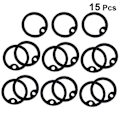 Pikkukuva 3 / 3: 15 kpl Silikonisia nimilappuja, koiran nimilappujen äänenvaimentimia, pyöreitä lemmikkieläinten nimilappujen äänenvaimentimia, musta, 3,9 x 3,9 cm