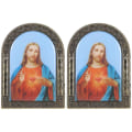 Miniatyrbild 1 av 2: 2 st Kristallbildprydnader Romersk Kolonn Präglad Båge Legering Kristallprydnader 9x6,5cm
