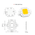 Miniatyrbild 5 av 5: Hög Effekt LED-chip 10W Varmvit (3000K - 3500K / Ingång 900mA / DC 9V - 11V / 10 Watt) Super Stark Intensitet SMD COB Lampa
