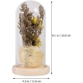 Miniatyrbillede 2 af 5: Gul Fortryllet Blomsterlampe, Kunstig Solsikke I Glaskuppel, LED Blomsterlampe Til Valentinsdag Morsdag