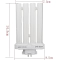 Miniatyrbilde 5 av 5: Fml 27ex-n 27w 4 Pin Quad Tube Energisparende Kompakt Lysrørpære 6500k 4 Rader Lyspære