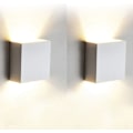 Miniatyrbillede 4 af 4: 10W Moderne Indendørs Vægskinne, 2 stk. Aluminium LED Vægslampe Varmt Hvidt 3000K Belysningsarmaturer til Stue, Soveværelse, Badeværelse, Køkken, Spisestue