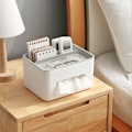 Miniatyrbillede 1 af 5: Vævæskeskrin, Vævæskeskrin Multifunktionel Natbord Organizer, Rektangulær Vævæskeskrin, Papirhåndklædeholder, Velegnet til Lejlighed