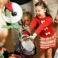 Miniatyrbild 5 av 5: 3-pack Jultomtar Säckar Dragkedja Julklappspåsar 3D Design Tyg Godispåsar För Julfest Tillbehör 15 X 8 Tum